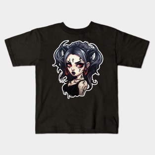 Inked Goth Girl Demon Kids T-Shirt